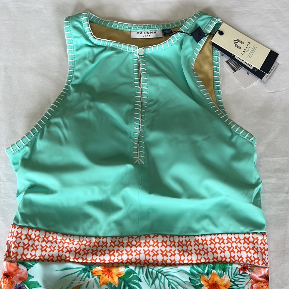 Cabana Life Cayman Embroidered Keyhole One Piece Bathing Suit NWT - Picture 4 of 15
